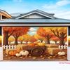 2D плоская поверхность 1 шт. осенний урожай тыквенная карета баннер для домашнего использования и тканевый фон для вечеринки
