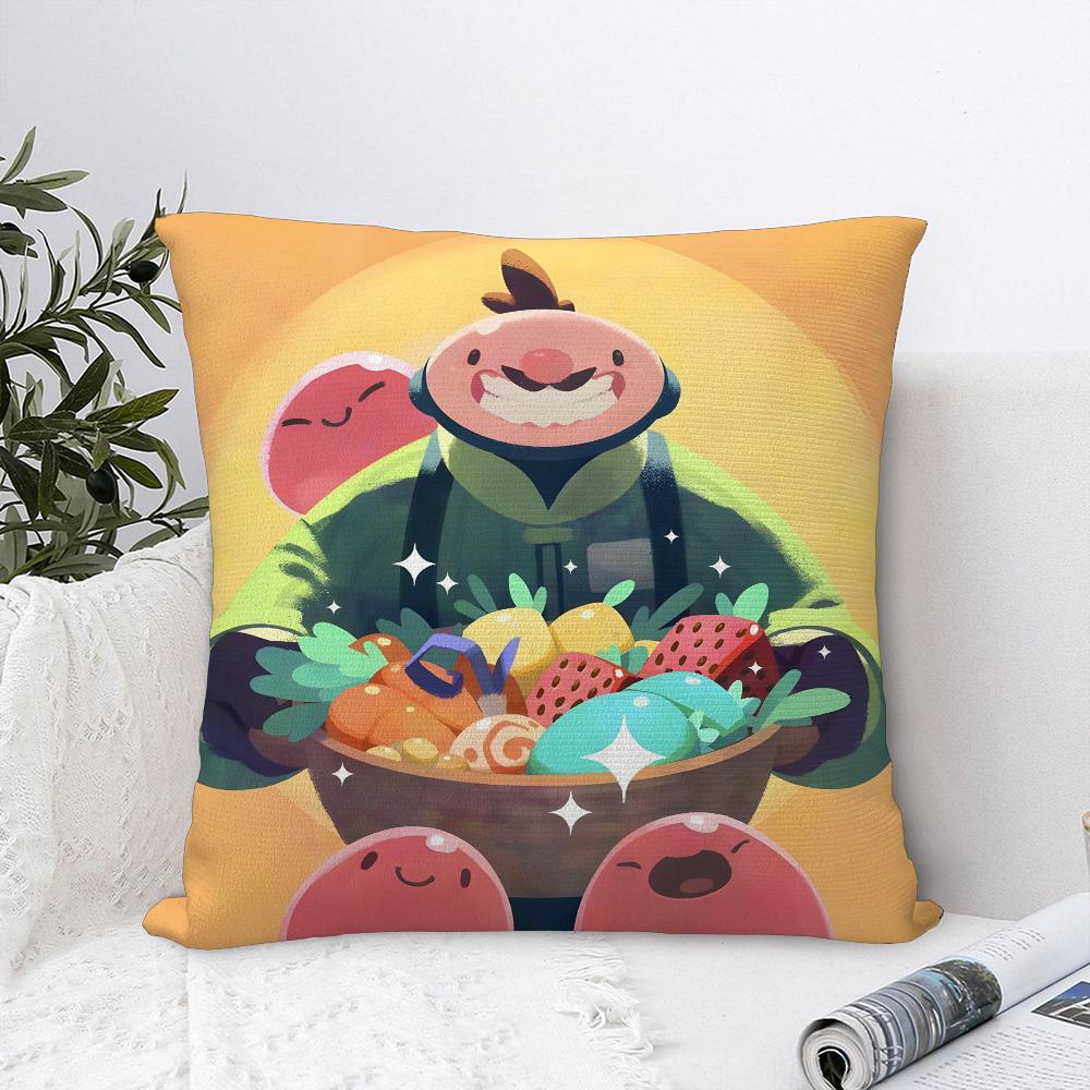 Чехол для подушки игры S-Slime R-Ranchers, Плюшевая ткань, Мягкий чехол для подушки, Двусторонний принт, Чехол для диванной подушки, Чехол для декоративной подушки