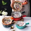 Керамическая миска с одной ручкой, миска для лапши, дизайн в виде лесного животного, большая миска, креативная бытовая цветочная чаша для ресторана, украшение для дома