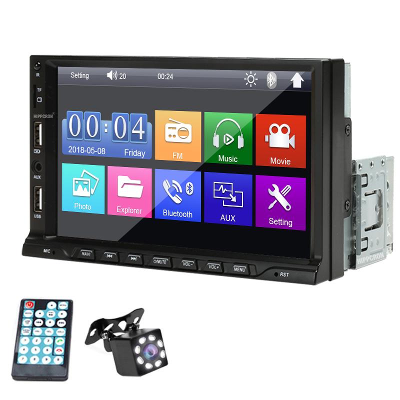 Автомобильный радиоприемник 1 Din MP5-плеер с сенсорным экраном Мультимедиа FM Aux вход Bluetooth USB Зеркальная связь Универсальное авто радио