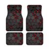 honeycomb hexagon Car Floor Mats 4 Piece Set Front and Rear Carpet Complete Set Car Carpet Suitable for SUV Vans Car Interior