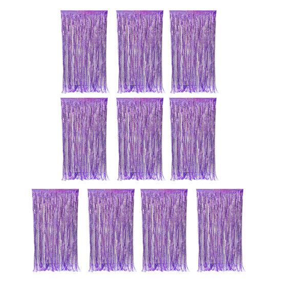 10 шт. бахрома занавес металлическая мишура фольга бахрома занавес фон многоразовый мерцающий волнистый мишурный фон для вечеринок дни рождения фотобудка реквизит