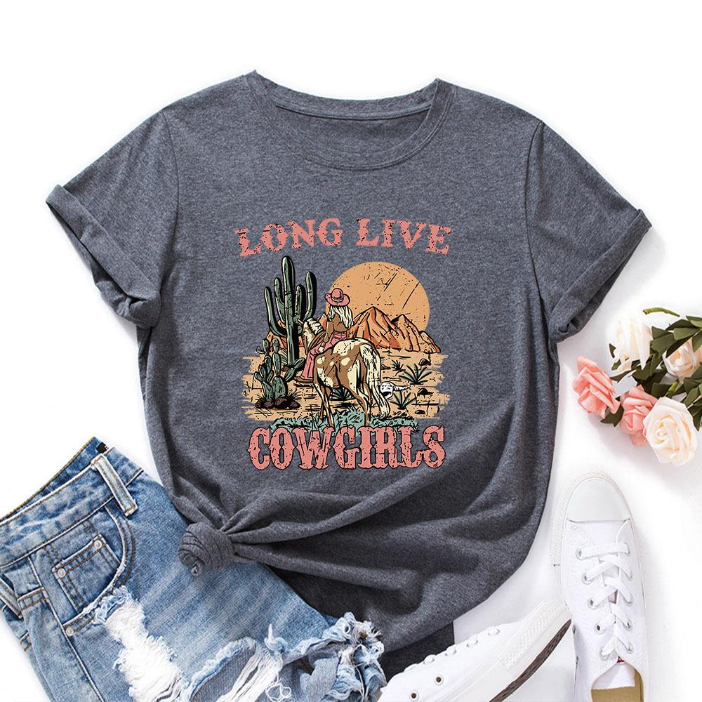 Хлопковая футболка с принтом букв, с коротким рукавом и круглым вырезом, женская, 2D-принт, топы