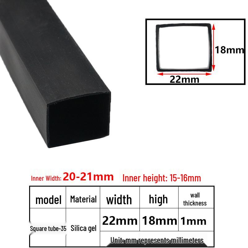 High-Temperature Resistant Silicone Square Tubing: Durable, Customizable, Aging-Resistant Rubber Sheath and Hollow Sealing Strip.