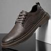 Lace-up Men Casual Oxford Shoes Comfy Lightweigh Walking Shoes Outdoor Casual Leather Shoes Versatile Male Formal Dress Footwear