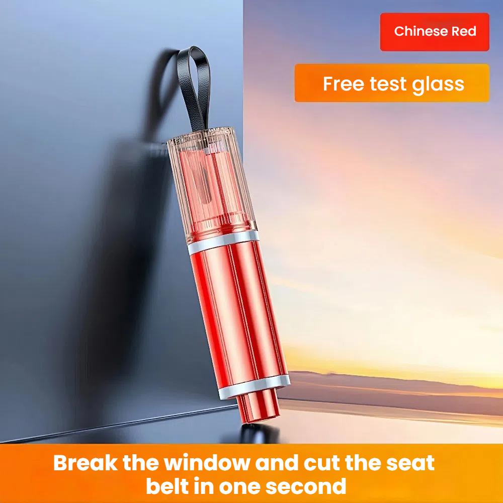 Emergency Car Escape Tool - Spring-Loaded Window Breaker & Seatbelt Cutter, Life-Saving Safety Hammer for Vehicle Emergencies