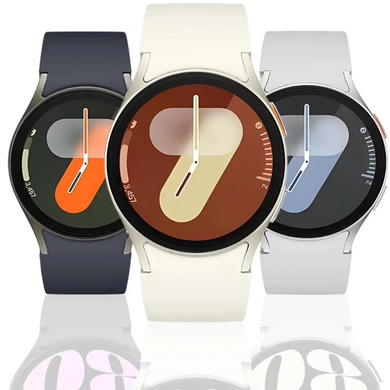 Оригинальный силиконовый ремешок для Samsung Galaxy Watch 7/6/5/4 44мм 40мм 5 Pro Спортивный браслет Galaxy Watch 6 4 Classic 47мм 43мм Ремешок