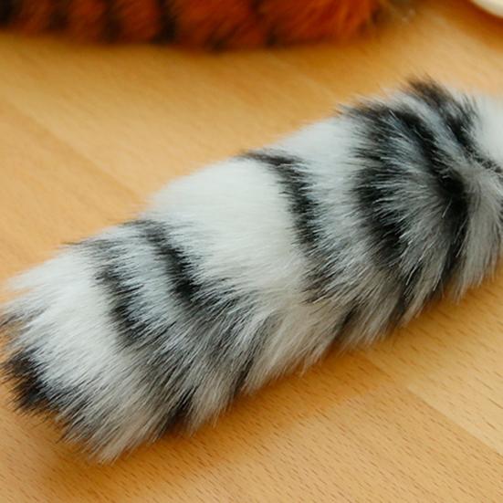 Удочка-дразнилка для кошек, дизайн с плюшевым хвостом, очаровательный внешний вид, мультяшная форма, эргономичная ручка, удобная