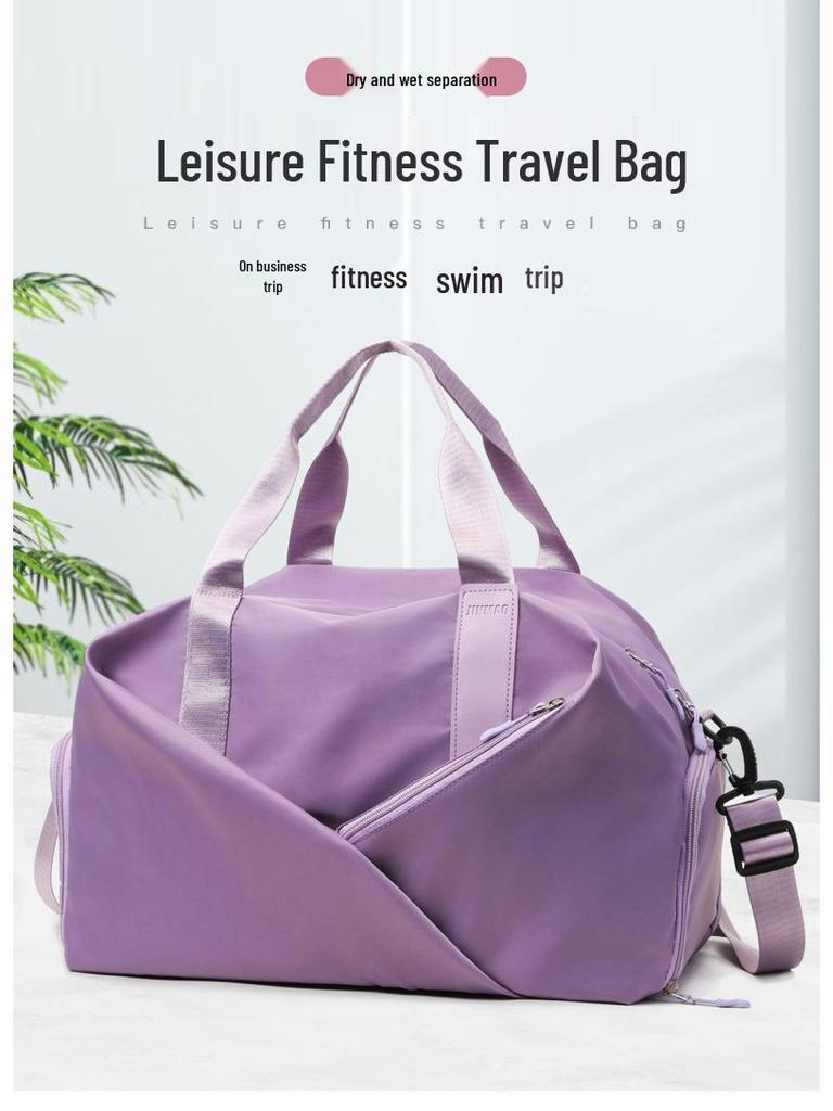 Versatile Large-Capacity Travel Fitness Bag with Shoe Compartment, Custom Logo Option