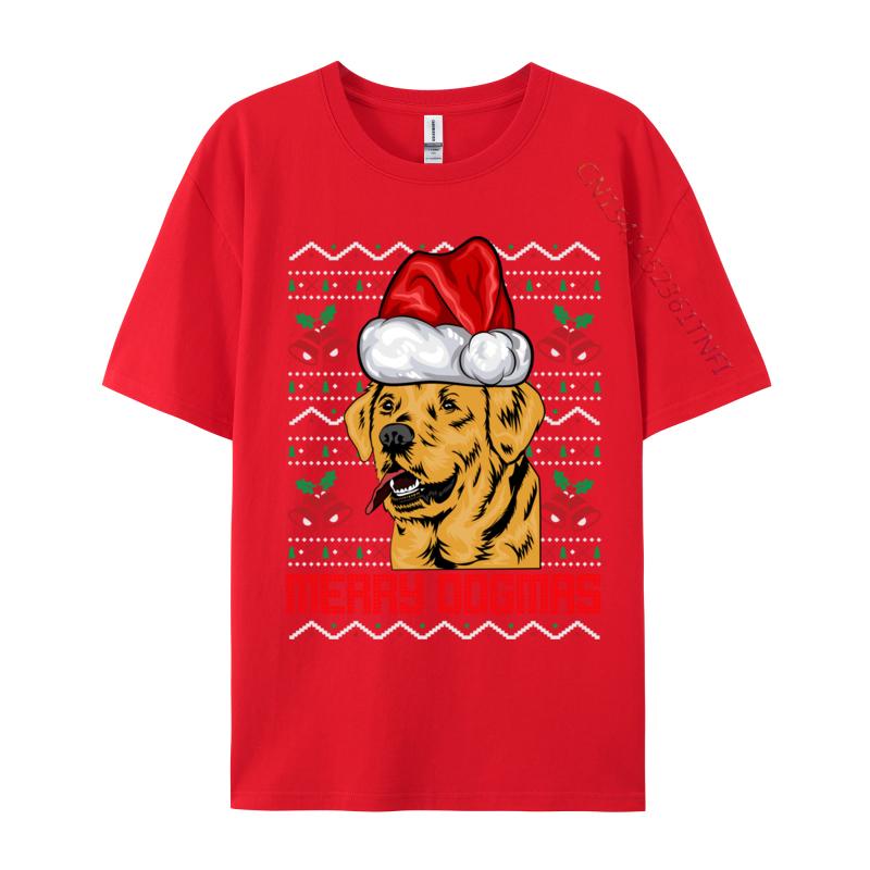 Merry Dogmas Christmas Dog Tshirt Cool Style Graphic Print Tops Cotton Tshirts For Male T Shirt Special Autumn Tees Casual