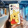 Винни Пух милый аниме для OPPO Find X6 X5 X3 A54S A5 A94 A16 A53S A57 A74 A72 A98 A78 A96 A9 5G черный мягкий чехол для телефона