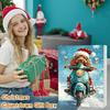 Christmas Funny Motorcycle Dog Advent Calendar 2025 24-Day Countdown with 2D Acrylic Pendant for Tree Wall Door Decor Dog Lovers Gifts