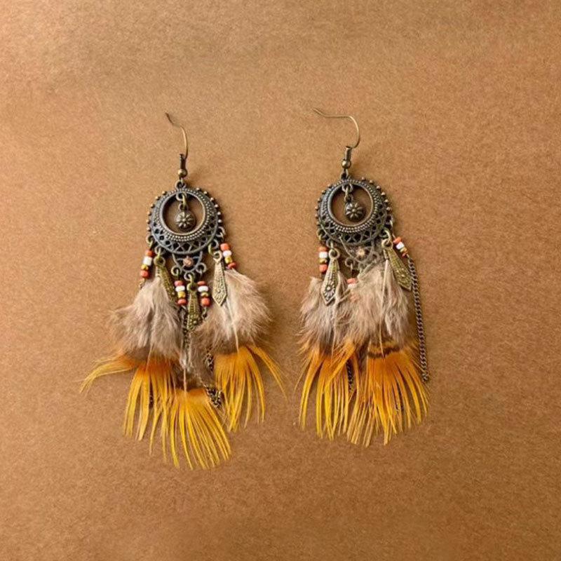 Bohemian Ethnic Tassel Earrings - Tribal Style for Holiday Travel Photography