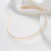 New Thin Gold Color Headbands Women Multilayer Alloy Hair Hoop Double Root Metal Hair Bands Hair Accessories Smooth Head Hoop
