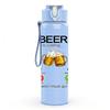 1PC Beer Mug Hop Fruit Party Print 750ml Color Plastic Sports Water Bottle Leakproof Flip Straw Lid Suitable for Sports Office Home Use