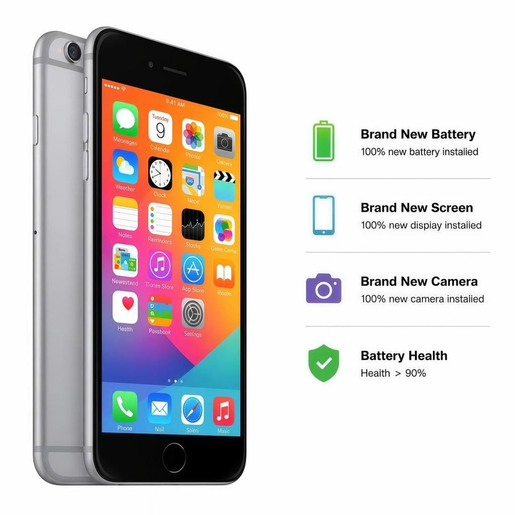 Восстановленный Apple iPhone 6 Plus 128GB Черный/Золотой/Серебристый 5.5" Смартфон с большим экраном Разблокированный Глобальная версия