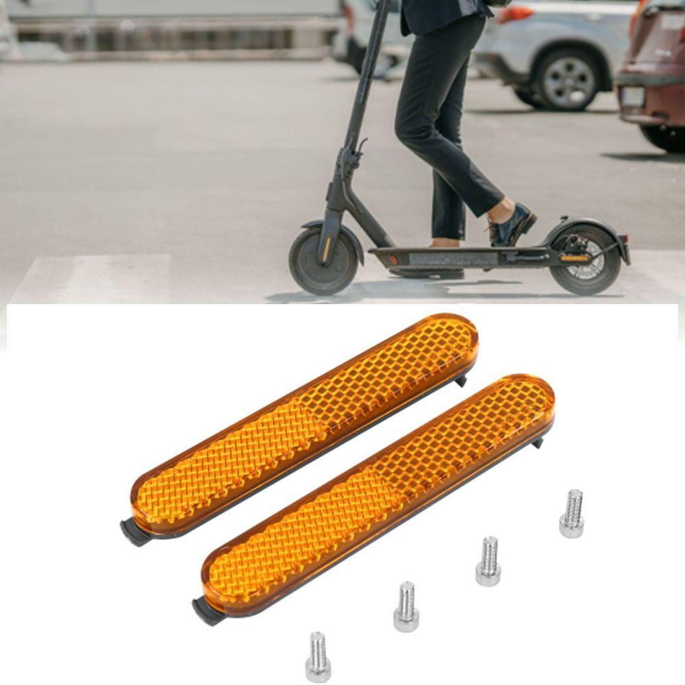 2 пары желтых светоотражающих полос для электросамоката, для использования с Xiaomi Mi 3 Pro 2