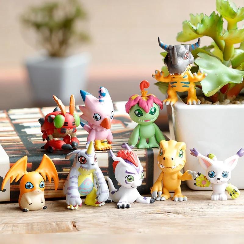 9 шт./комплект Digimon Adventure Тэйлмон Гомамон Патамон Габумон Тэнтомон Палмон Пиёмон Агумон Аниме Модель Игрушка Кукла Подарки