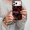 Роскошный чехол с янтарным леопардовым принтом для IPhone17 Pro Max 16 15 14 13 12 Pro Max 11 17 Air Милый браслет-цепочка с шариком из меха Cov