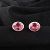 Pink Tourmaline Gemstone 925 Sterling Silver Jewelry Handmade Stud Earrings 0.5" EE-178-14