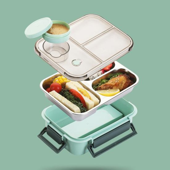 850 мл Ланч-бокс из нержавеющей стали Bento Box для взрослых, герметичный штабелируемый контейнер для обеда