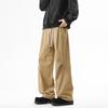 Pure Cotton Versatile Work Pants American Casual Men's Spring and Summer Straight Wide-leg Pants Drooping Long Pants New Style