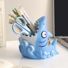 Забавная акула B держатель для ручек свет роскошный высококачественный студенческий настольный декор большой емкости смоляные украшения детский праздничный подарок