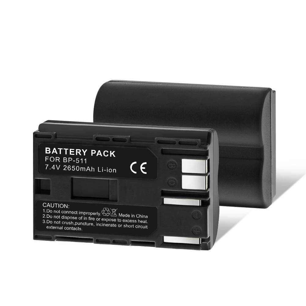 PALO 1-4 шт. BP-511 BP-511A аккумулятор для камеры + ЖК-дисплей USB двойное зарядное устройство для Canon EOS 40D 300D 5D 20D 30D 50D 10D D60 G6