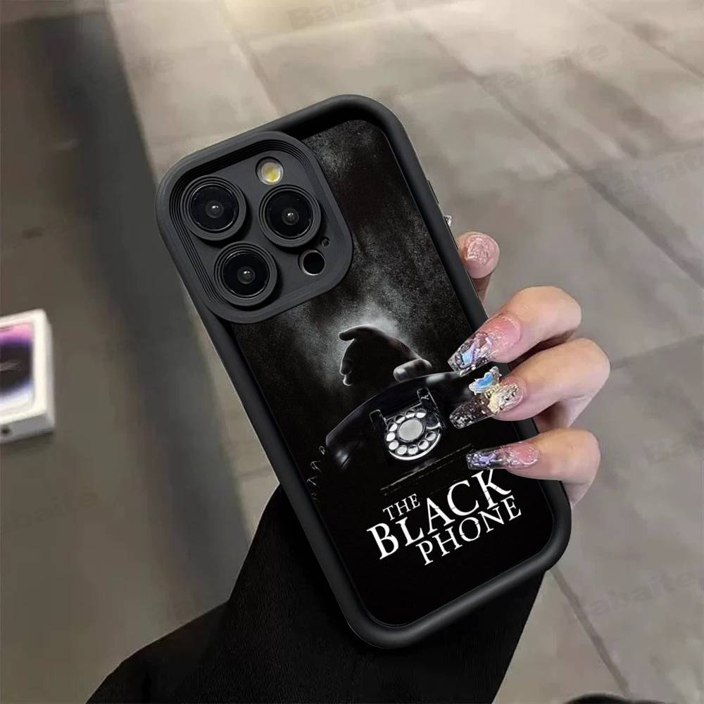 Чехол для телефона из ТПУ в стиле фильма ужасов The B-Black P-Phone Для Iphone 17 16 15 14 13 12 11 Pro Max Plus Чехол