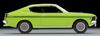 Tomytec Tomica Limited Vintage Neo Mitsubishi Colt Galant GTO MR 1970 Finished Model 1/64 LV-N204d Model, Yellow-Green,
