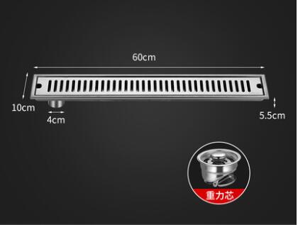Shower drain 304 stainless steel shower floor drain long Linear drainage drain for hotel bathroom kitchen floor