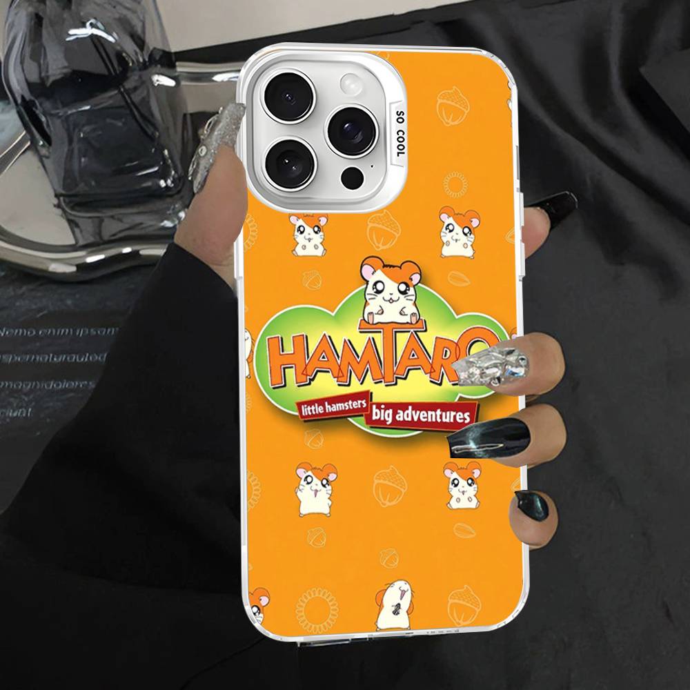 Хамаtaro Милый хомяк Каваи Милый чехол для телефона Для IPhone 16 15 14 13 12 11 17 Pro MAX Plus Pro Матовый противоударный чехол