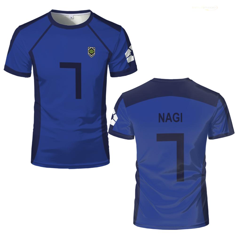 Anime Japanese Blue Lock Isagi Yoichi Football Jersey T-shirt Cosplay Hyoma Chigiri Meguru Bachira Tee Original