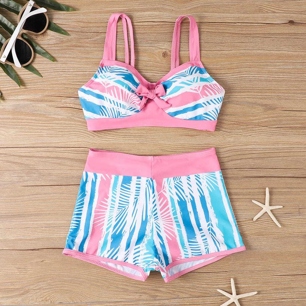 Women's Split Fashion Sexy Bikini Print With Breast Pad Without Steel Bracket Swimsuit