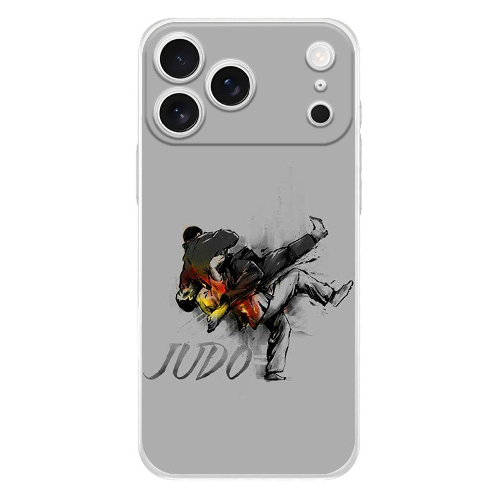 Мягкий прозрачный чехол для телефона для iPhone 17 Air 16E 16 11 15 14 Pro MAX 12 13 7 8 Plus SE Пасхальный чехол Защита Японские боевые искусства Дзюдо