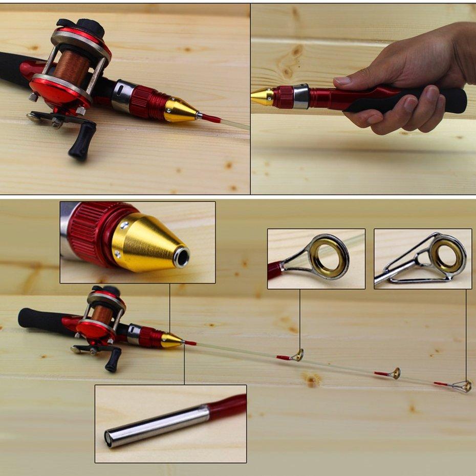 Shrimp Fishing Rod Winter Ice Fishing Pole Mini Telescopic Rods For Shrimp Smile