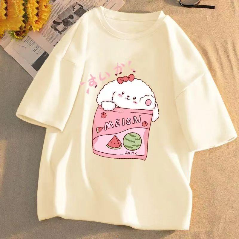 Новая летняя футболка с круглым вырезом и короткими рукавами для женщин, повседневная, большие ярды, свободная футболка с короткими рукавами для женщин