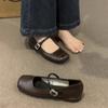 Silver Mary Jane Shoes for Women Spring New Flat Shoes Fashion Shallow Ladies Mary Jane Ballerinas Flat Heel Casual Ballet Shoes