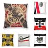 German Eagle And Iron Cross Of Prussia Pillow Cover Home Decor Kingdom of Prussia Flag Emblem Cushion Cover Throw Pillow for Car