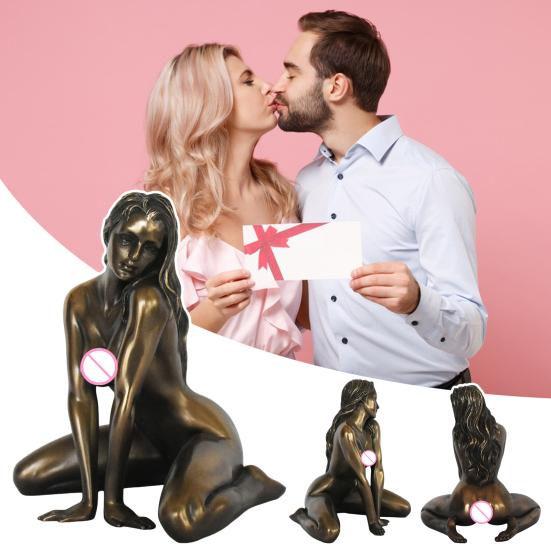 5-дюймовая сексуальная женская статуэтка из смолы, обнаженная женская фигура, настольная скульптура девушки для прикроватного столика, каминной полки, любителей искусства и коллекционеров