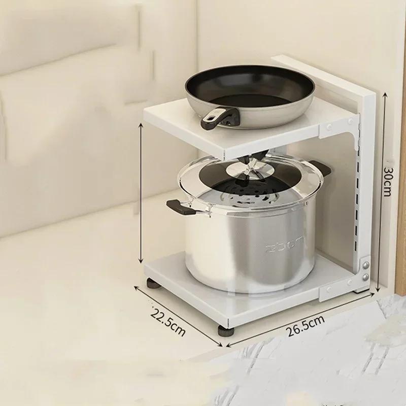 Многоуровневая полка для хранения кастрюль, полка для домашних шкафов на плите, регулируемые полки для кастрюль, многофункциональный органайзер для раковины, кухонные принадлежности