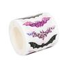 500 Pcs Halloween Bat Sticker Rolls Sparkly Pink Black Bat Decals Reusable Laptop Stickers for Coloring Book Scrapbook Envelope Journal Decor