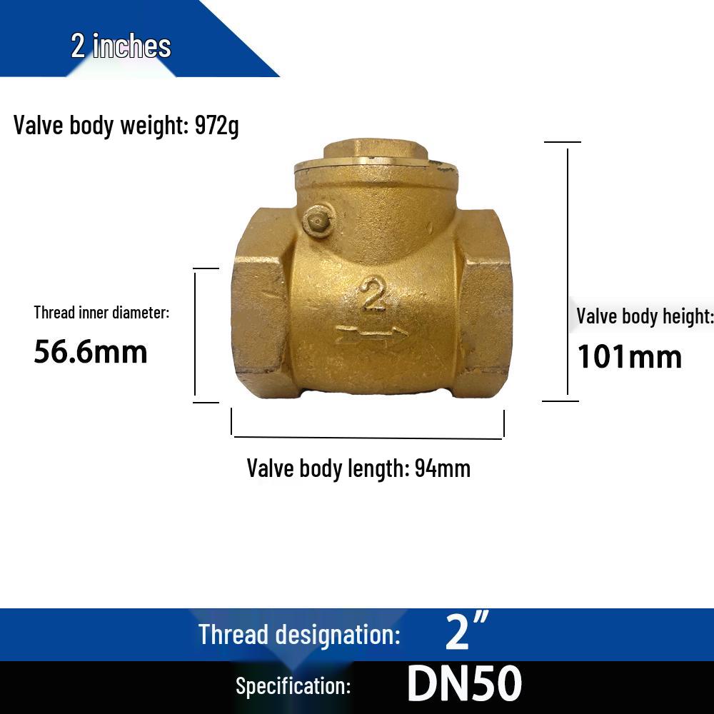 All-Copper High-Temp Horizontal Check Valve, 1/2" & 3/4" Sizes, Steam Heating Boiler Non-Return Valve