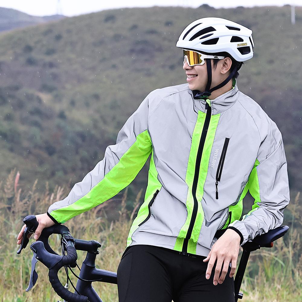 Wosawe Велосипедная куртка ветрозащитная MTB велосипедная светоотражающая куртка Hi Viz Tops Coat
