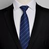 Lazy Zipper Tie Men's Formal Business Professional Easy Pull 8c Suit Blue Groom Wedding