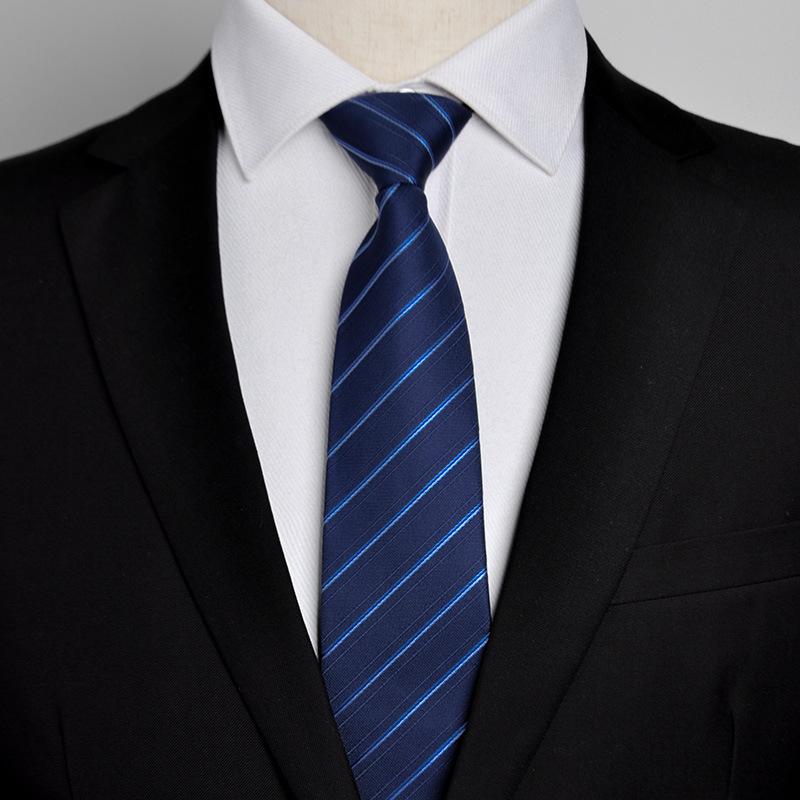Lazy Zipper Tie Men's Formal Business Professional Easy Pull 8c Suit Blue Groom Wedding