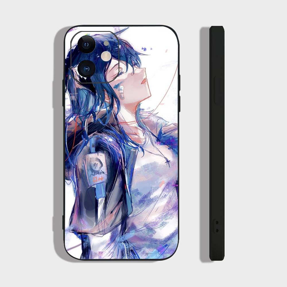 Mostima Чехол для телефона с анимацией из игры A-Arknights Для IPhone 17 Air 16 15 14 13 Pro Max 11 12 Черный силиконовый чехол