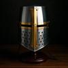 Templar Knight Helmet Replica Free Display Stand Included Medieval Home Decor
