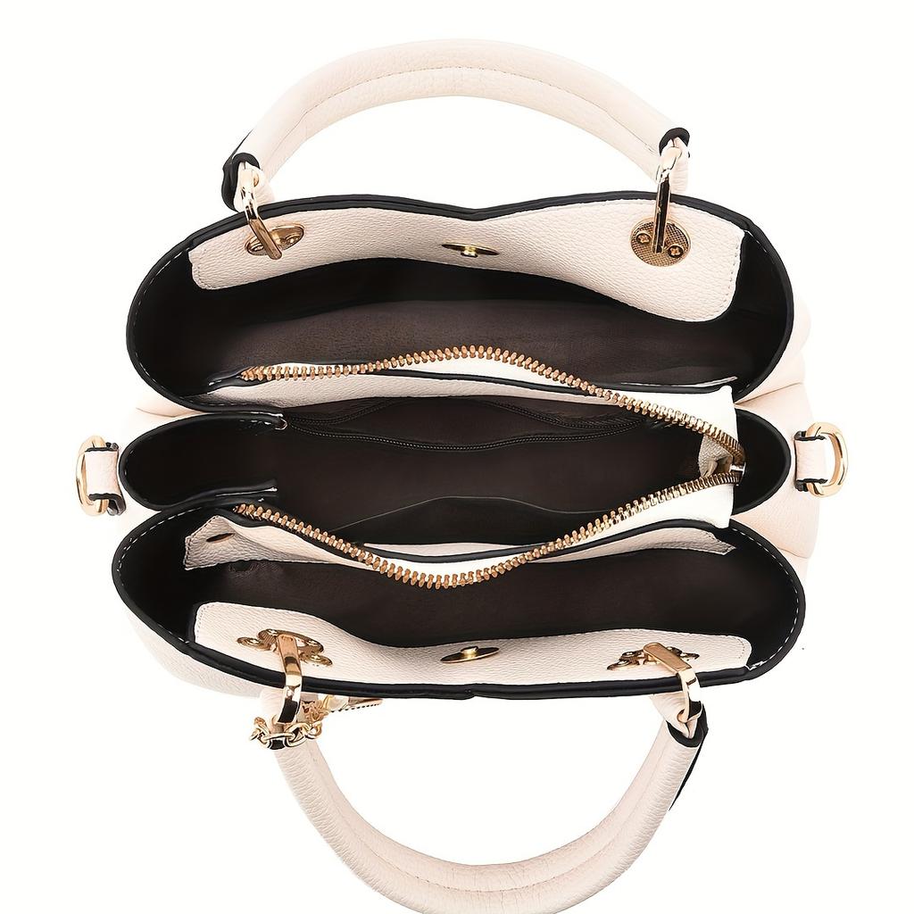 Классическая однотонная сумка, текстурированная элегантная сумка через плечо с декором из подвески в виде листьев