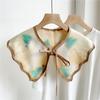 Beautiful Flower Sunscreen Shawl Scarf Decoration Fake Detachable Collar Protect Neck Shoulder Women Girl Dress Accessories